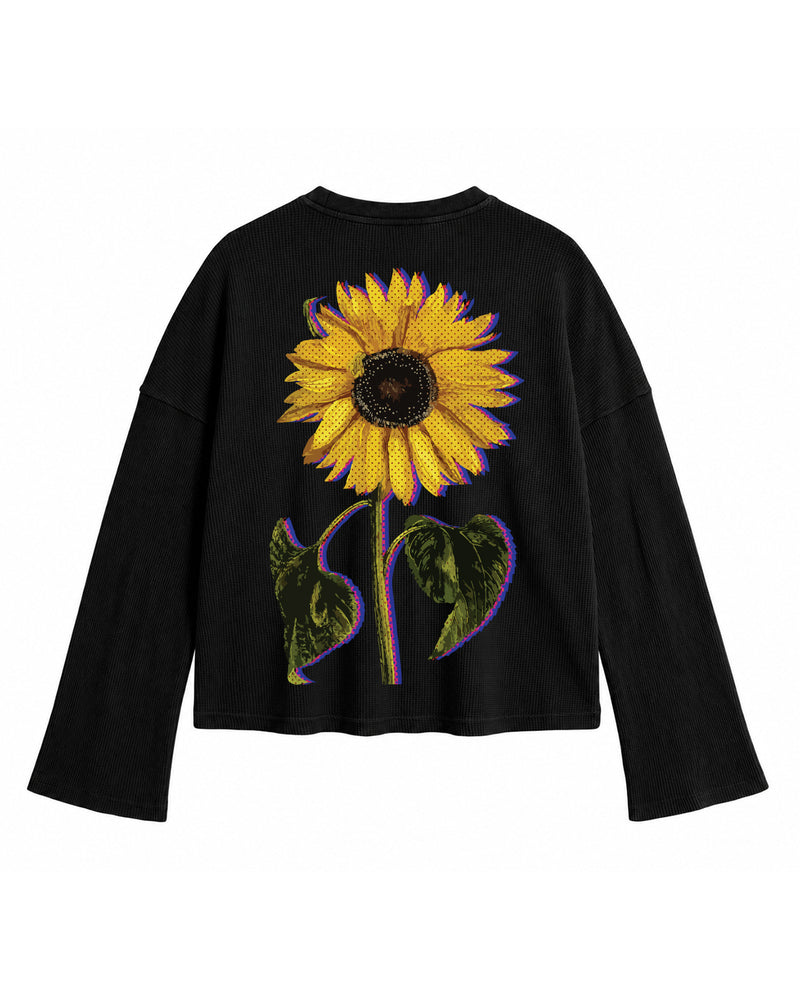 Bloom Anyway Sunflower Waffle Tee