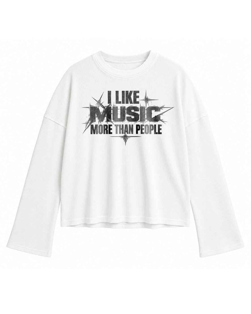 I Like Music Waffle Tee