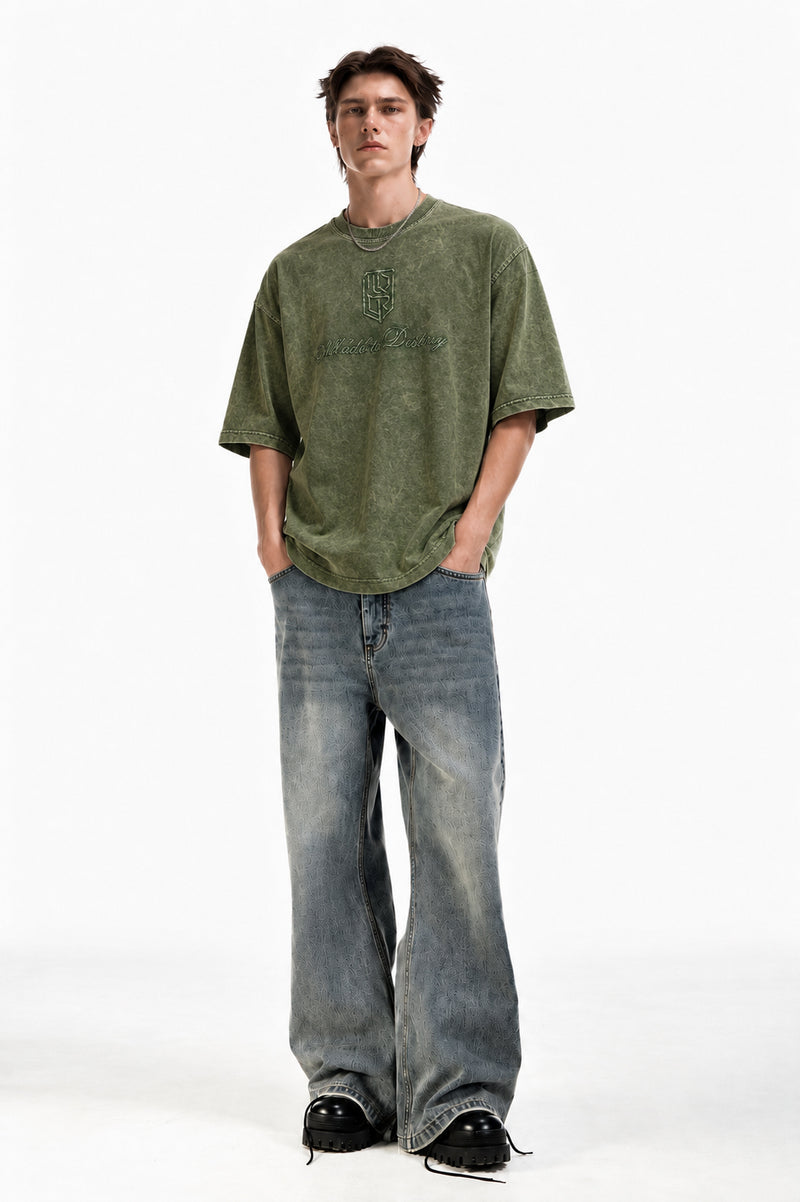 Olive Acid Wash T-Shirt