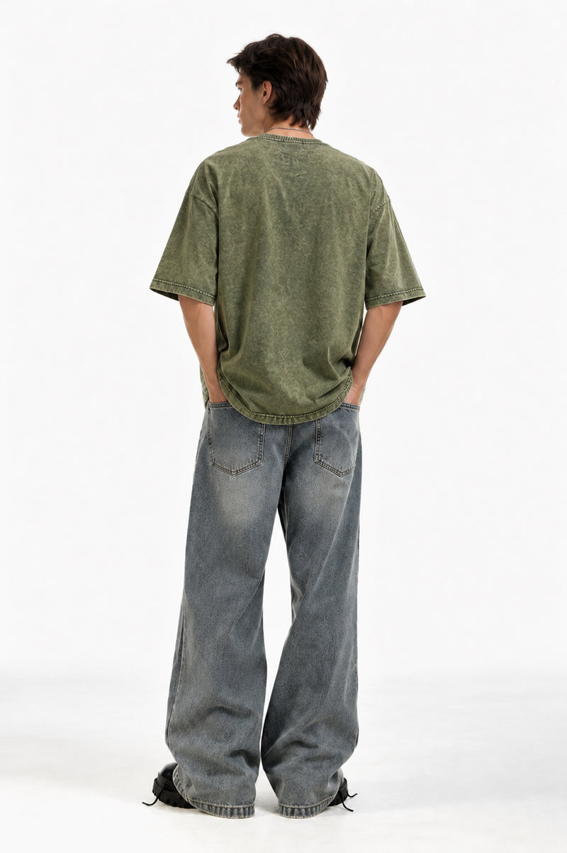 Olive Acid Wash T-Shirt