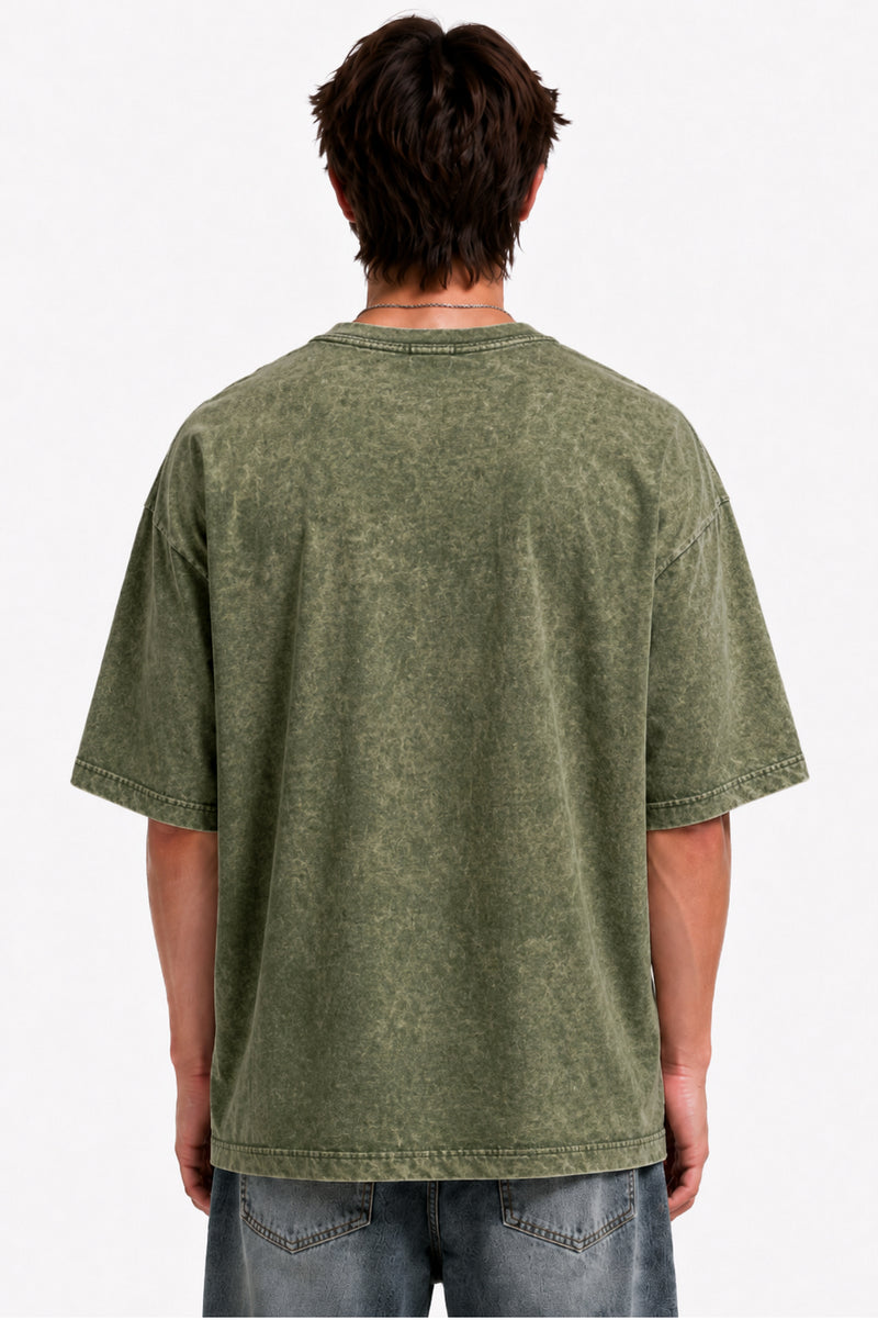 Olive Acid Wash T-Shirt