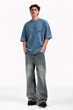 Blue Acid Wash T-Shirt