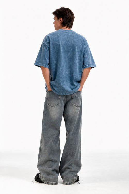 Blue Acid Wash T-Shirt