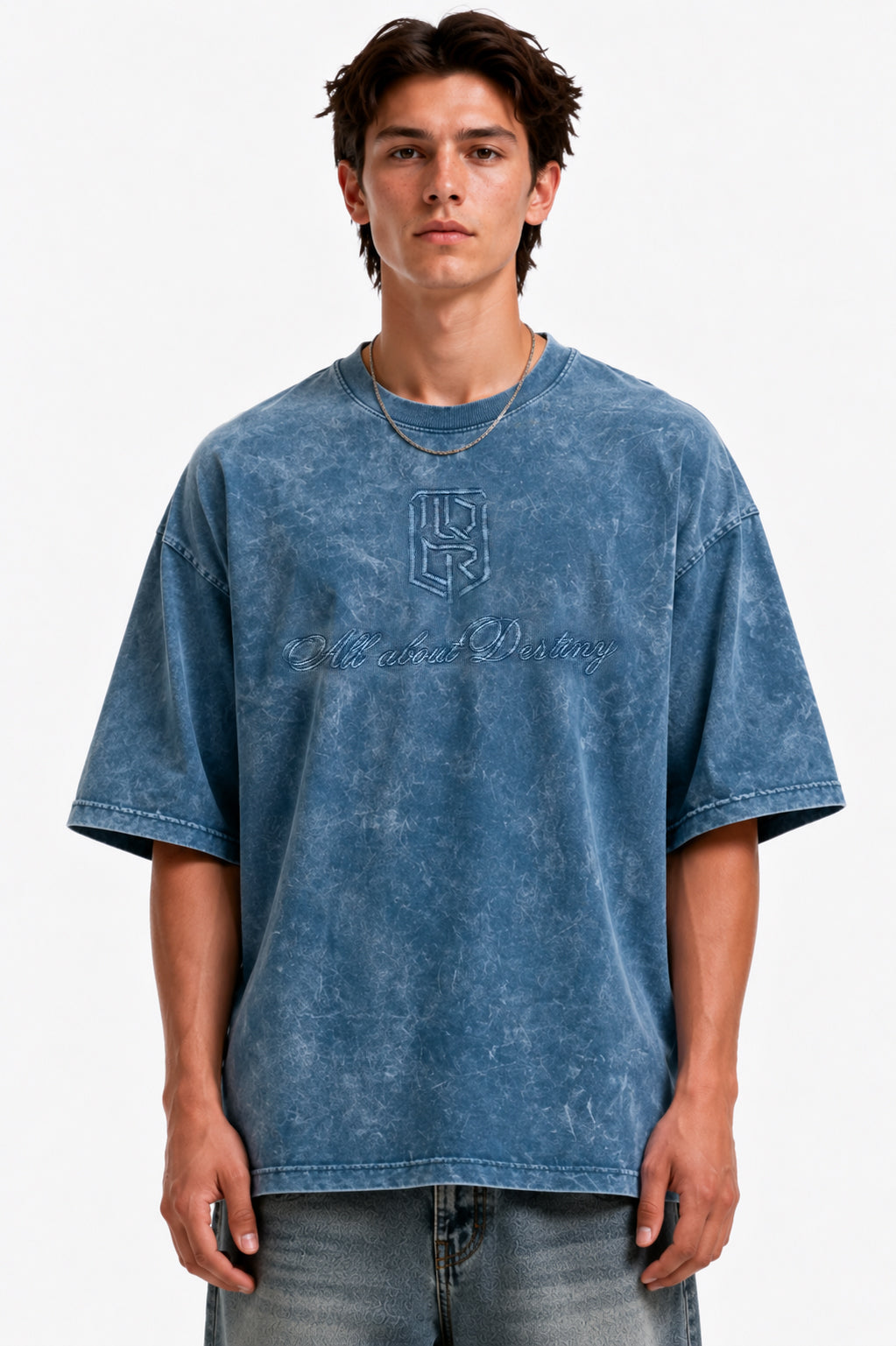 Blue Acid Wash T-Shirt