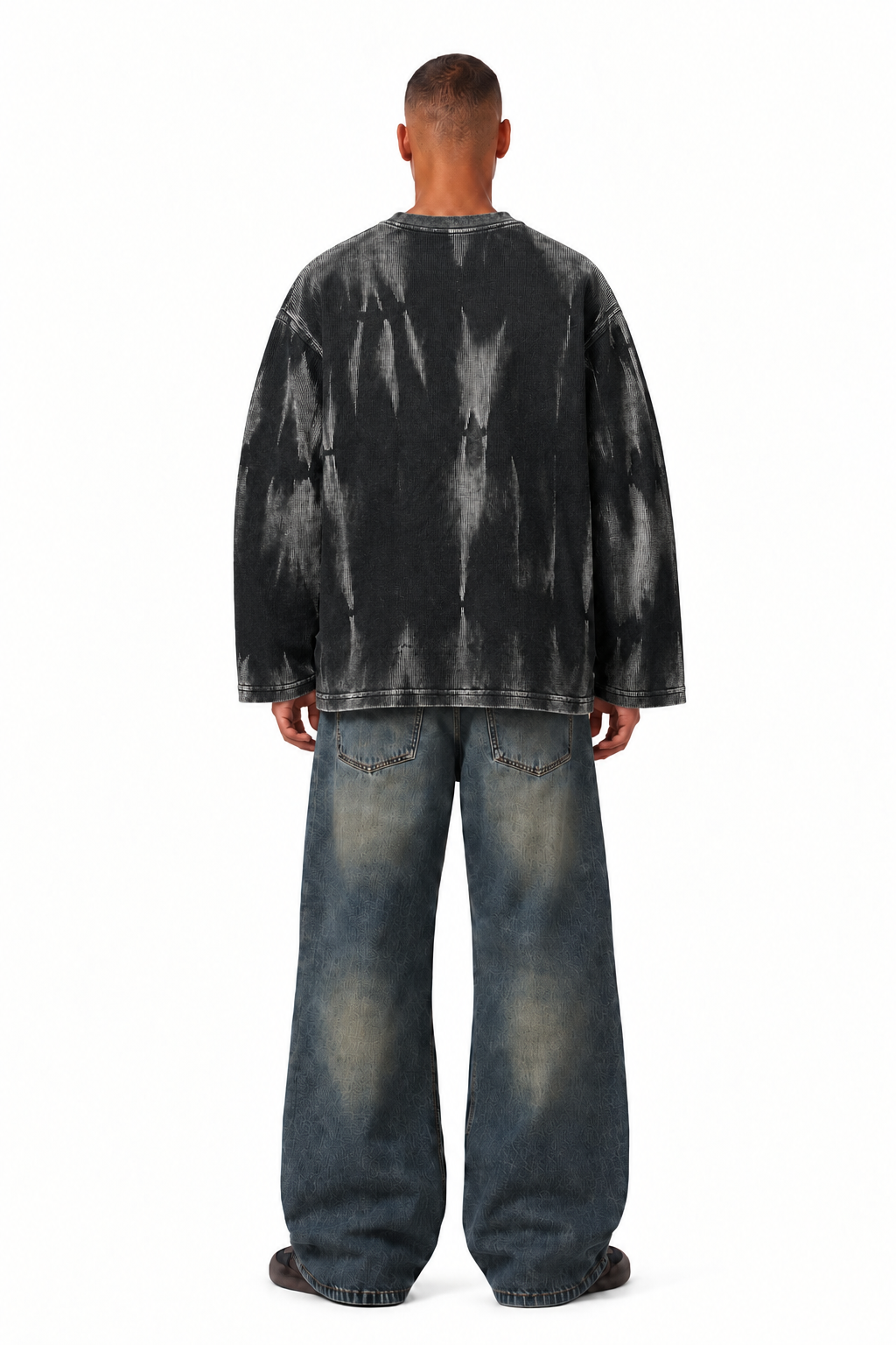 Hammer Wash Waffle Oversized Full-Sleeve